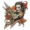 Johnny Silverhand tattoo design idea