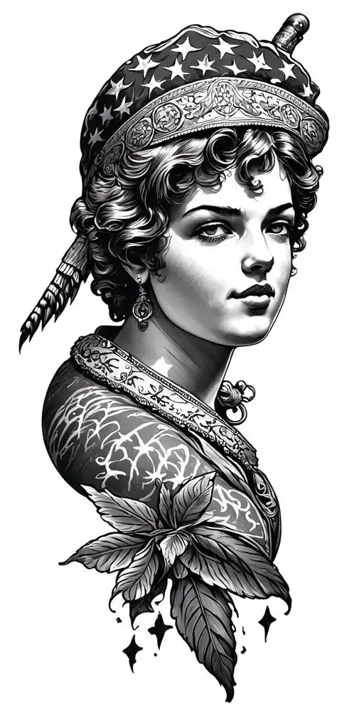 American history written tattoo design idea