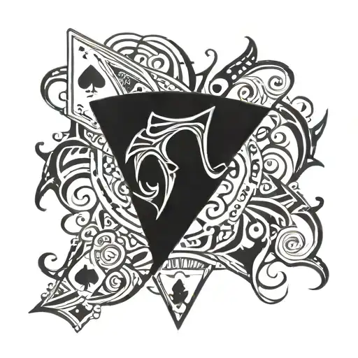 Joker playing card tattoo design idea