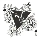 Joker playing card tattoo design idea