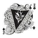 Joker playing card tattoo design idea