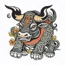 taurus tattoo design idea