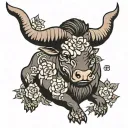 taurus tattoo design idea