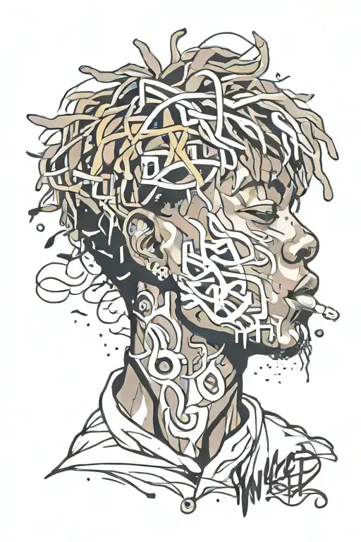 juice wrld 999 tattoo design idea