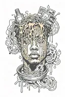 juice wrld 999 tattoo design idea