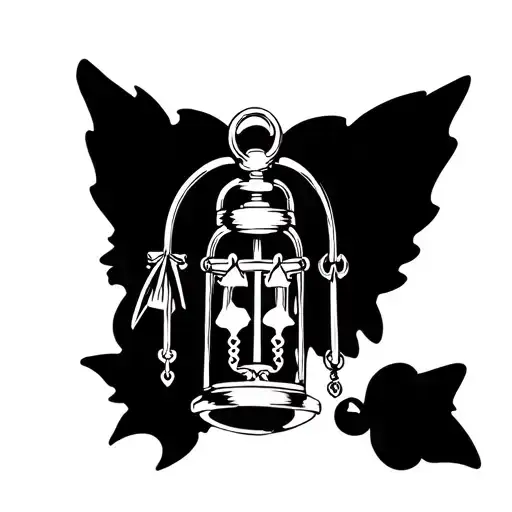 chastity cage tattoo design idea