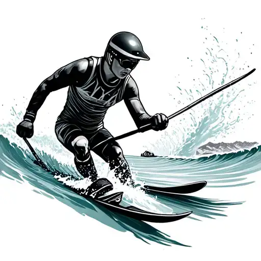 Water Ski tattoo design idea