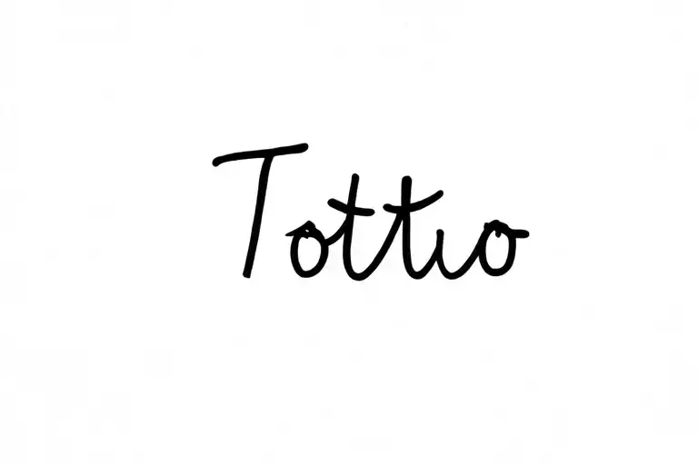 small cute tattoo in memorie of my grandma with name "Totto" tattoo design idea