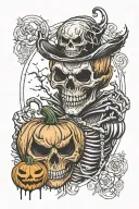 pumpkin king n the other tattoo design idea