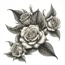 4 roses, sampaguita flower, 1990, lapu lapu warrior, tattoo design idea