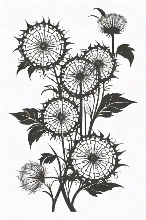 Dandelion tattoo design idea