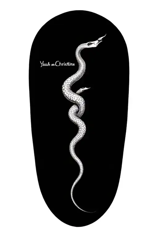 The name Yakub and Christina and Snake tattoo design idea