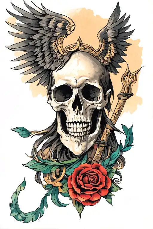 Thanatos. Greek god of death. tattoo design idea