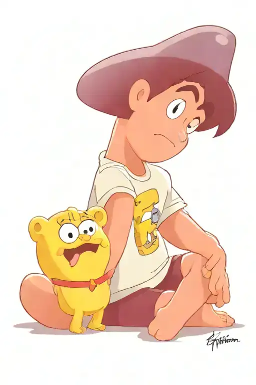 shinchan with SpongeBob SquarePants wearing tattoo design idea