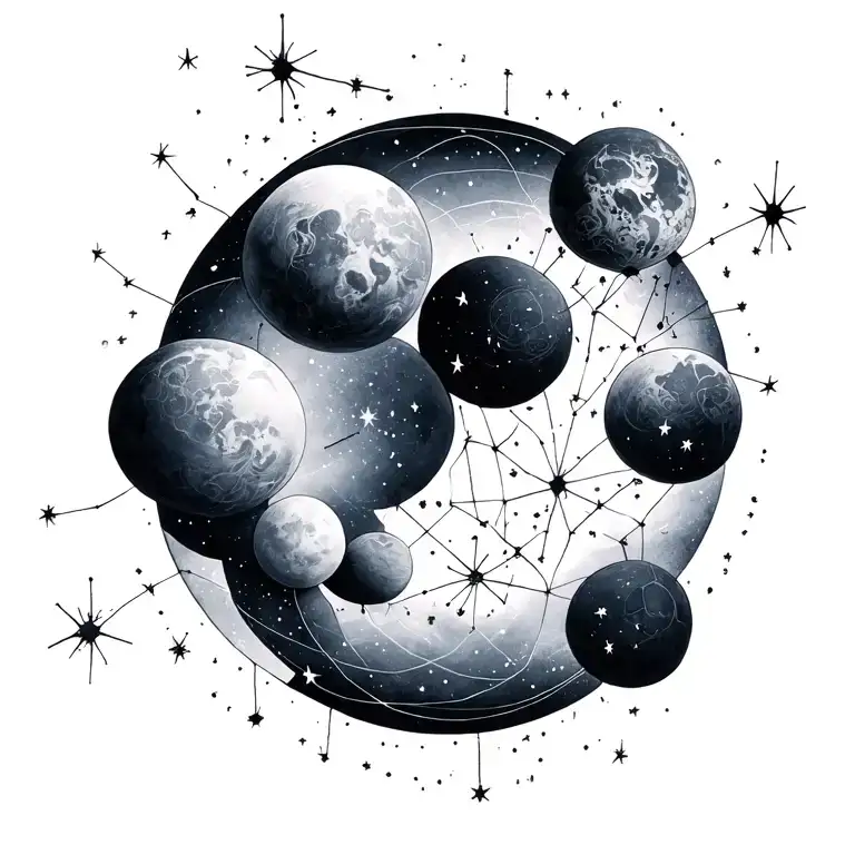 Family Constellation tattoo design idea