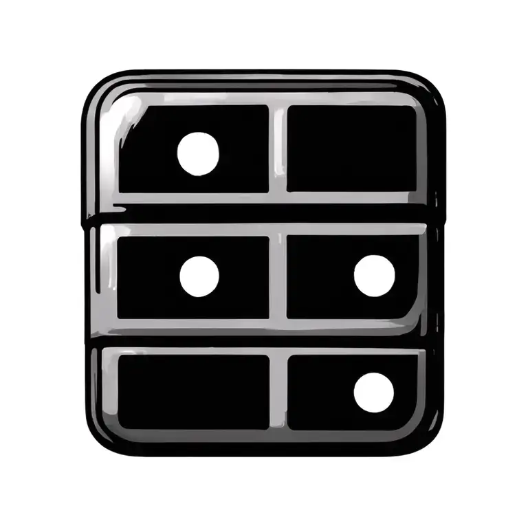 domino piece with two dots at one end and three at the other tattoo design idea