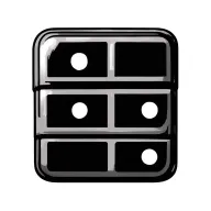 domino piece with two dots at one end and three at the other tattoo design idea