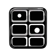 domino piece with two dots at one end and three at the other tattoo design idea