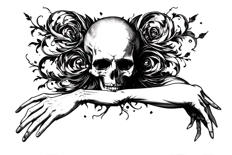 Plenty of Black Color 3D Arm Tattoo tattoo design idea