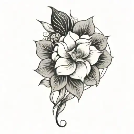 Filler Floral tattoo design idea