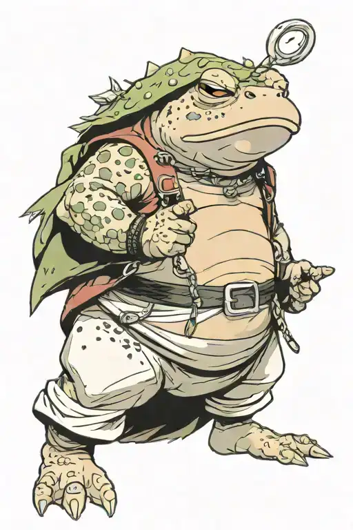 Jiraiya the toad sage with battle scars tattoo design idea