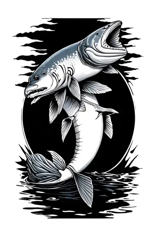 sturgeon tattoo design idea