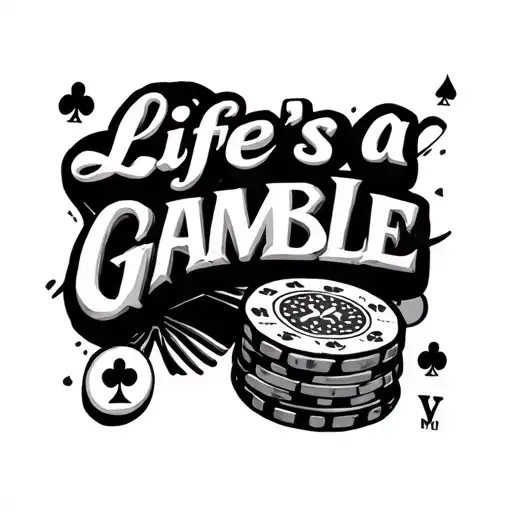 life's a gamble tattoo design idea