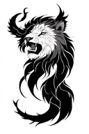 leo sun, gemini moon, scorpio rising tattoo design idea