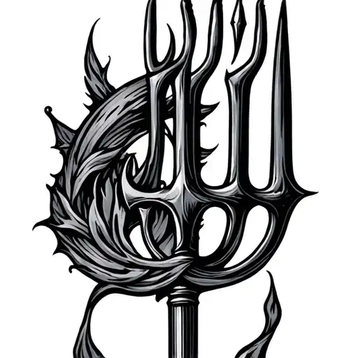 pitchfork tattoo design idea