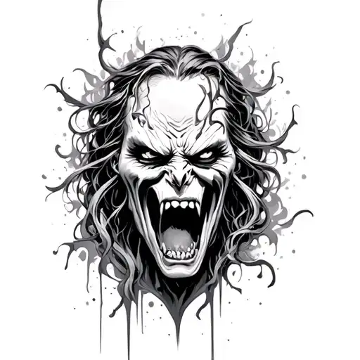 Anger issues and confusion in mind and soul tattoo design idea