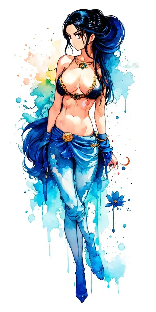 Nico Robin from One Piece tattoo design idea