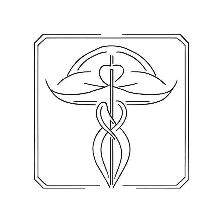 Christian addiction recovery symbol tattoo design idea