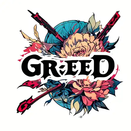 "GREED" re:zero subaru tattoo design idea