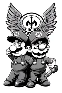 mario and luigi boondock saints tattoo design idea