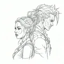 couple,set,warior,gang,red,black,amazing tattoo design idea