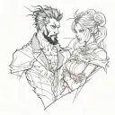 couple,set,warior,gang,red,black,amazing tattoo design idea