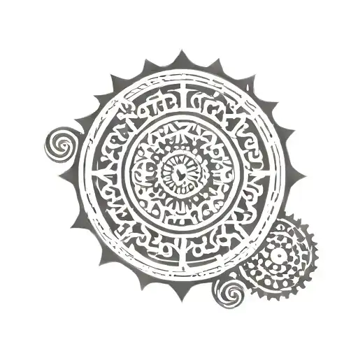 Aztec calendar tattoo design idea