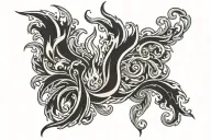 Blessed with flames tattoo design idea