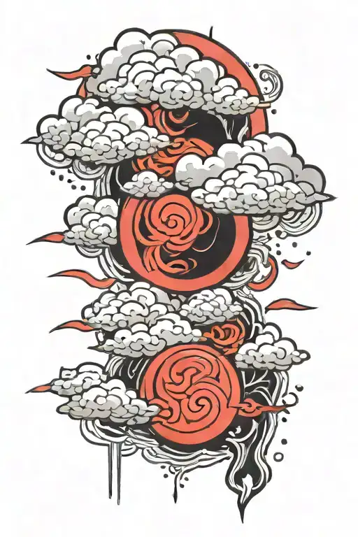 Akatsuki Cloud Minimalist tattoo design idea