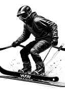 Wet ski tattoo design idea
