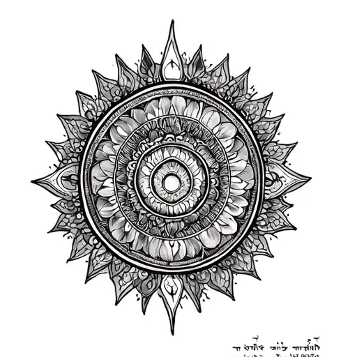 Gayatri mantra tattoo design idea