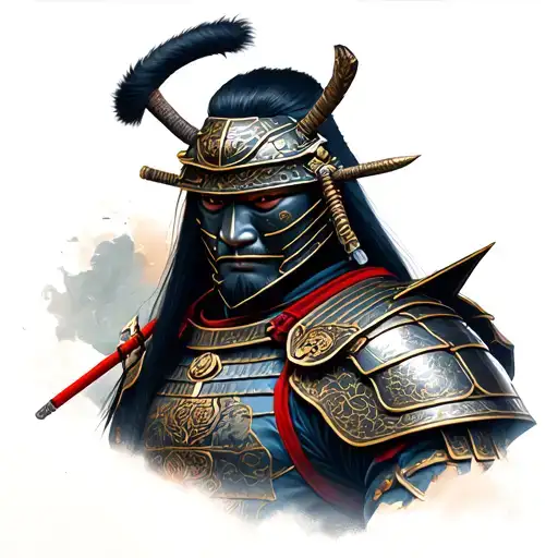 samurai armor on the shoulder pure shoulder armor tattoo design idea