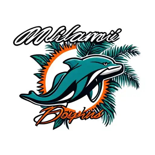 Miami dolphins logo tattoo design idea