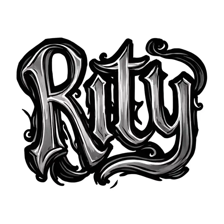 Ritu name tettoo tattoo design idea
