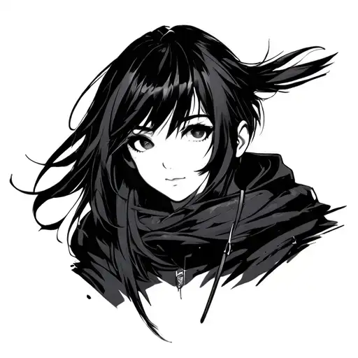 freezing anime character tattoo design idea