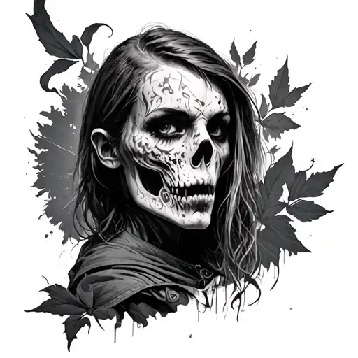 silent hill looking tattoo design idea