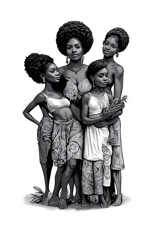 Cameroon, loyalty, family, life, tattoo design idea