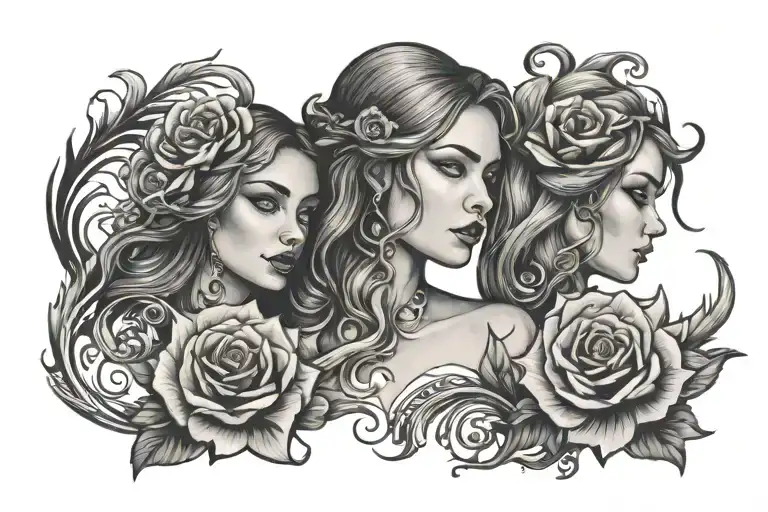 sister tattoo design idea