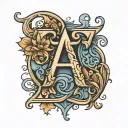 initials a c without seeing the letters  tattoo design idea