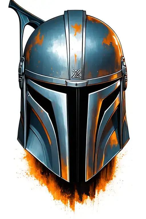 mandalorian helmet Helmet tattoo design idea